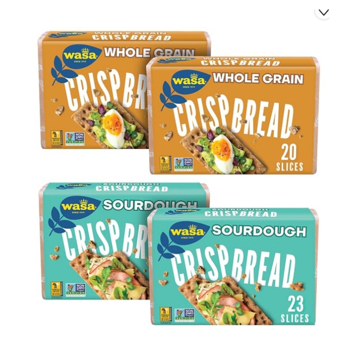 Whole-grain Wasa crispbread crackers served with peanut butter for a fiber-rich snack